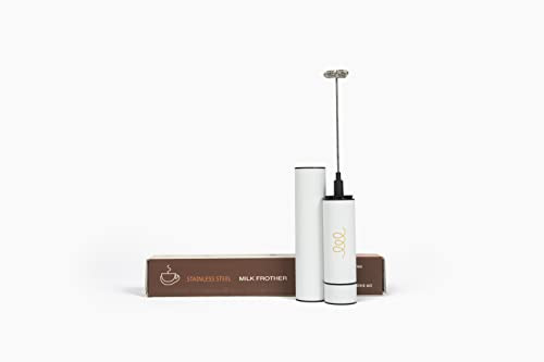 Two Leaves and Bud Milk Frother, Handheld Electric Milk Frother, Stainless Steel Drink Stir with Cap, 1 Piece | Amazon (US)