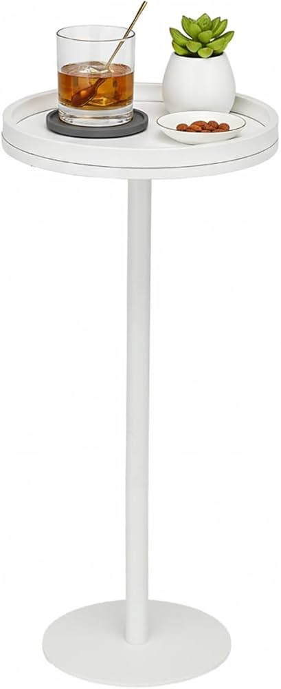 Round Drink Table,Pedestal Tables,Small Round Side Table for Small Spaces,Martini Table for Livin... | Amazon (US)