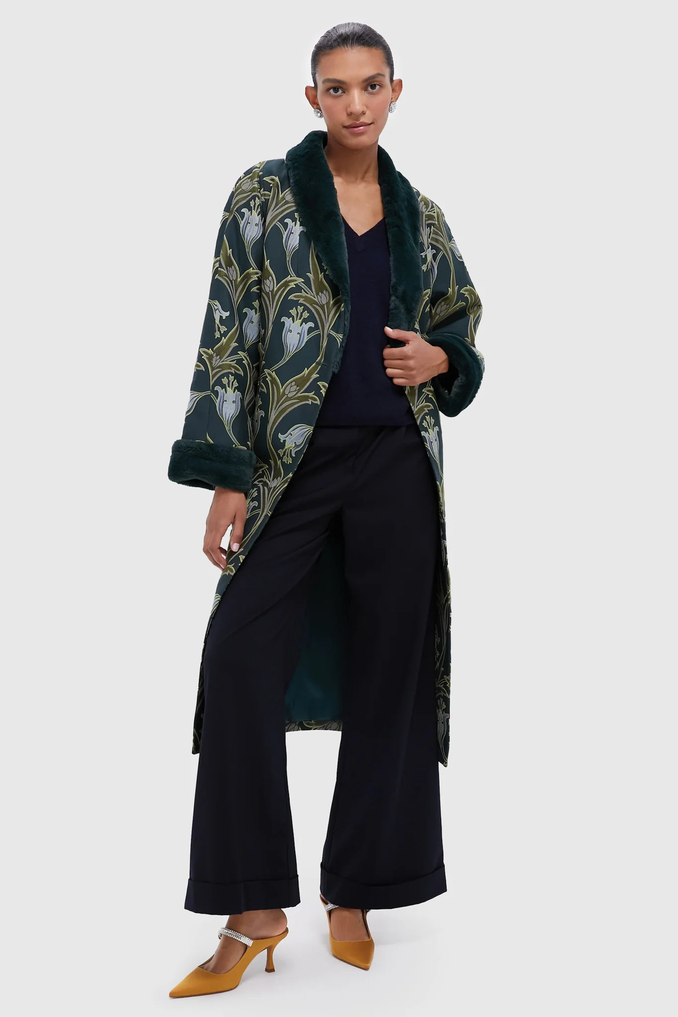 Deco Floral Rafaela Fur Coat | Tuckernuck (US)