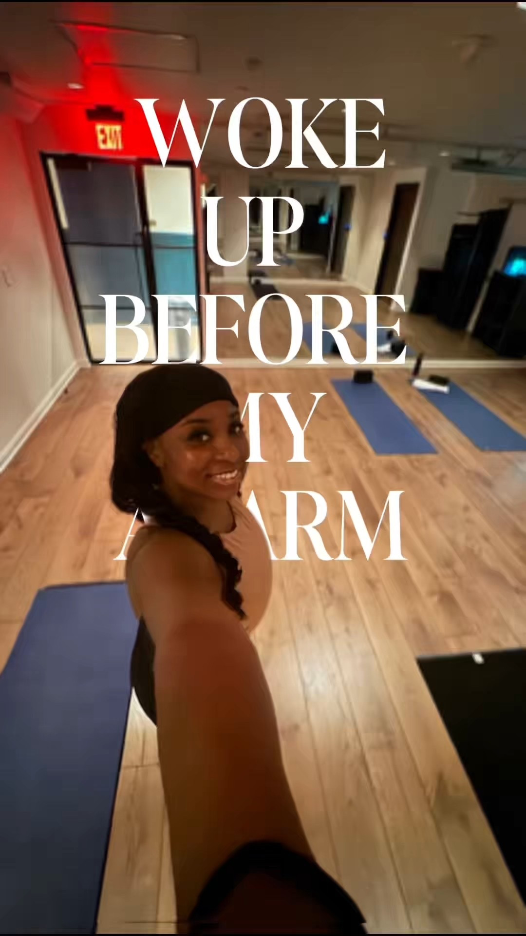 Woke up before my alarm and I was way too excited 😭✅Here are my wake-up tips:
Lay your outfit out the night before
Try to be in bed by 9:30 or earlier
Water first
Protein first (today I grabbed a Pillars Greek yogurt)
Get to class early if you can (I need my spot or I get anxiety lol)
What is your #1 tip for waking up early?  These are habits I implement in support of my GLP1 journey . 

#LTKmorningroutine #LTKActive #LTKfitnessgoals