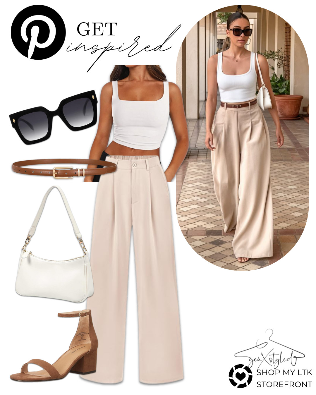 This neutral summer look is perfect for brunch, shopping, or vacay strolls. Pair wide-leg trousers with a fitted tank, sleek accessories, and comfy block heels for that timeless, put-together vibe. All from Amazon and on sale right now!  

 #LTKSummerEdit #LTKSeasonal #LTKFindsUnder50