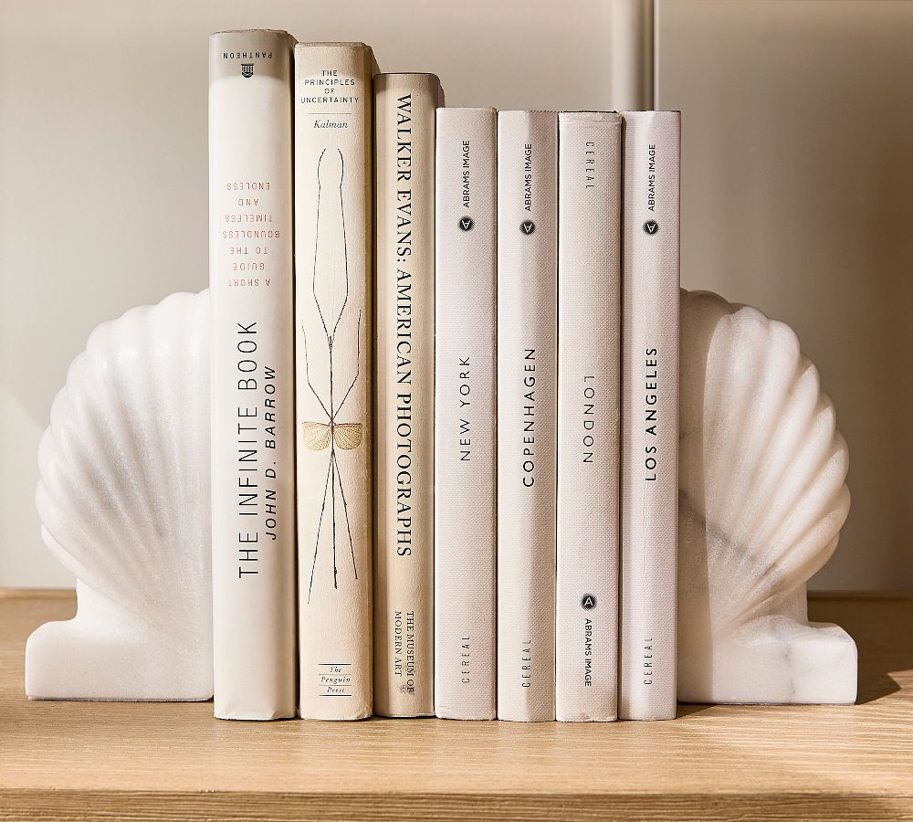 Marble Shell Bookends - Set of 2 | Pottery Barn (US)