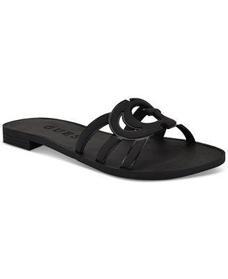 Women's Elyho Jelly Cutout Logo Flat Sandals | Macy's