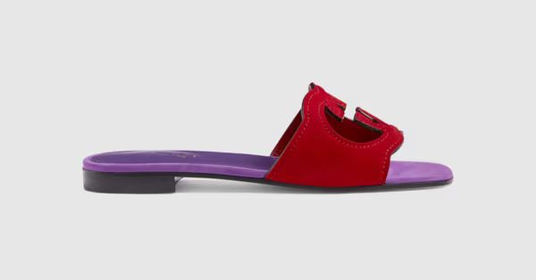 Women's Interlocking G cut-out slide sandal | Gucci (US)