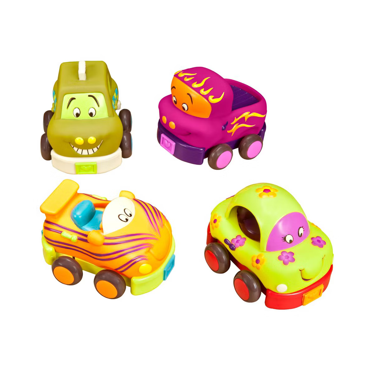 B. Toys 4 Pull-Back Toy Vehicles - Wheeee-ls!: Fine Motor Skills, Sound Effects, Plastic, Non-Pow... | Target