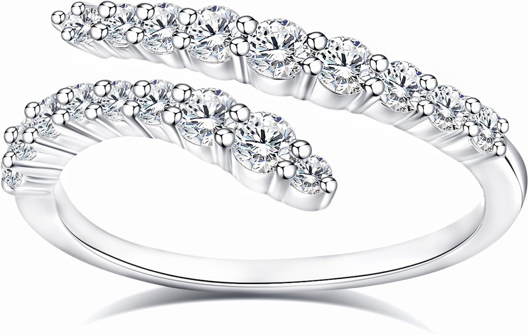 HZSIKAO Anillos de moissanita, anillos de compromiso apilables de plata de ley, anillos de compro... | Amazon (US)