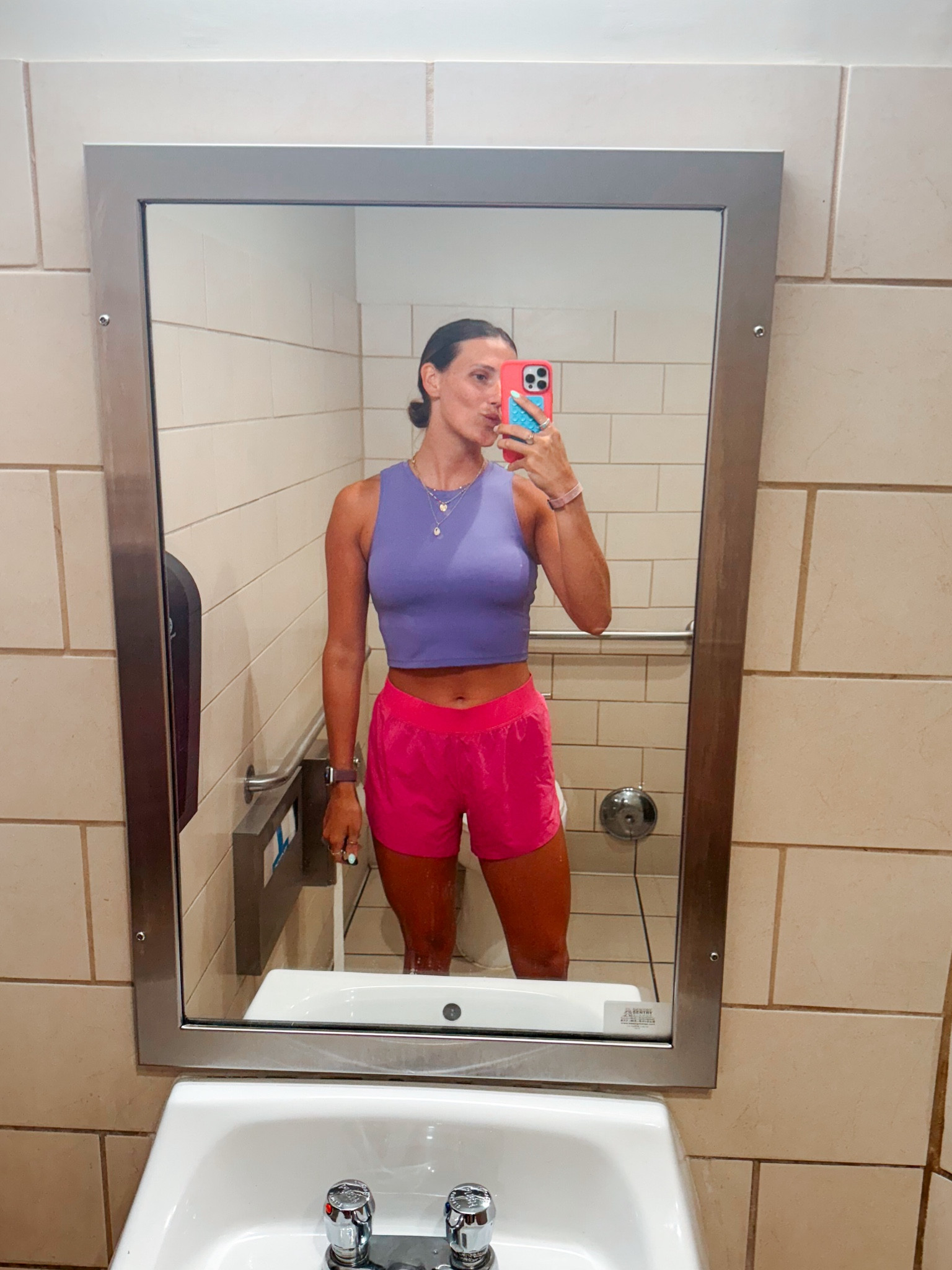 road trip outfit! comfy & bright! Size medium in both :) 

#LTKFitness #LTKTravel #LTKFindsUnder50