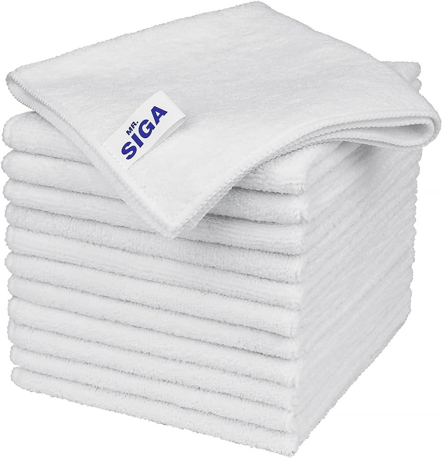 MR.SIGA Microfiber Cleaning Cloth, All-Purpose Microfiber Towels, Streak Free Cleaning Rags, Pack... | Amazon (US)