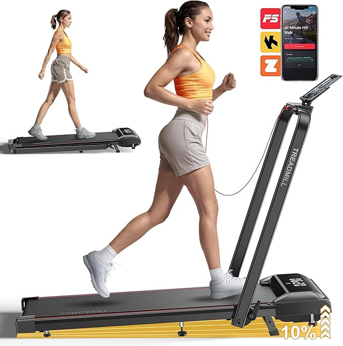 Walking Pad Treadmill with Incline, 2 in 1 Foldable Treadmills for Home Small Office, 300lbs Port... | Amazon (US)