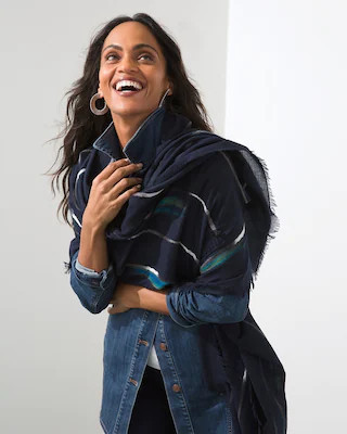 Navy Oblong Scarf | Chico's