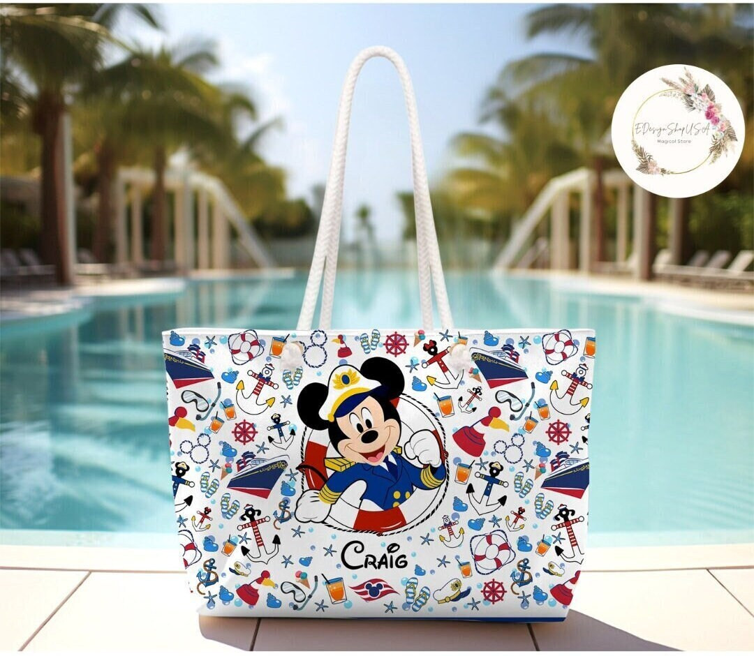 Personalized Disney Cruise Weekender Bag, Mickey and Friends Cruise Beach Bag, Disney Family Crui... | Etsy (US)