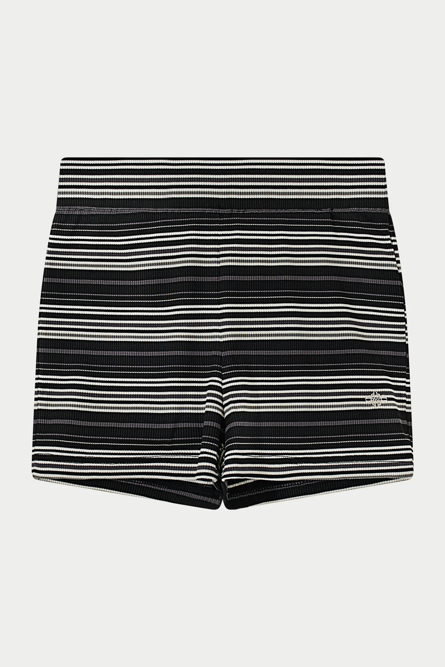 STRIPE MINI SHORTS - BLACK | The Couture Club