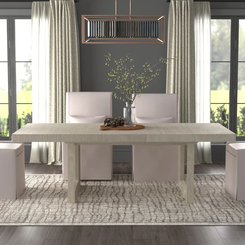 Bourquin Extendable Solid Wood Dining Table | Wayfair North America