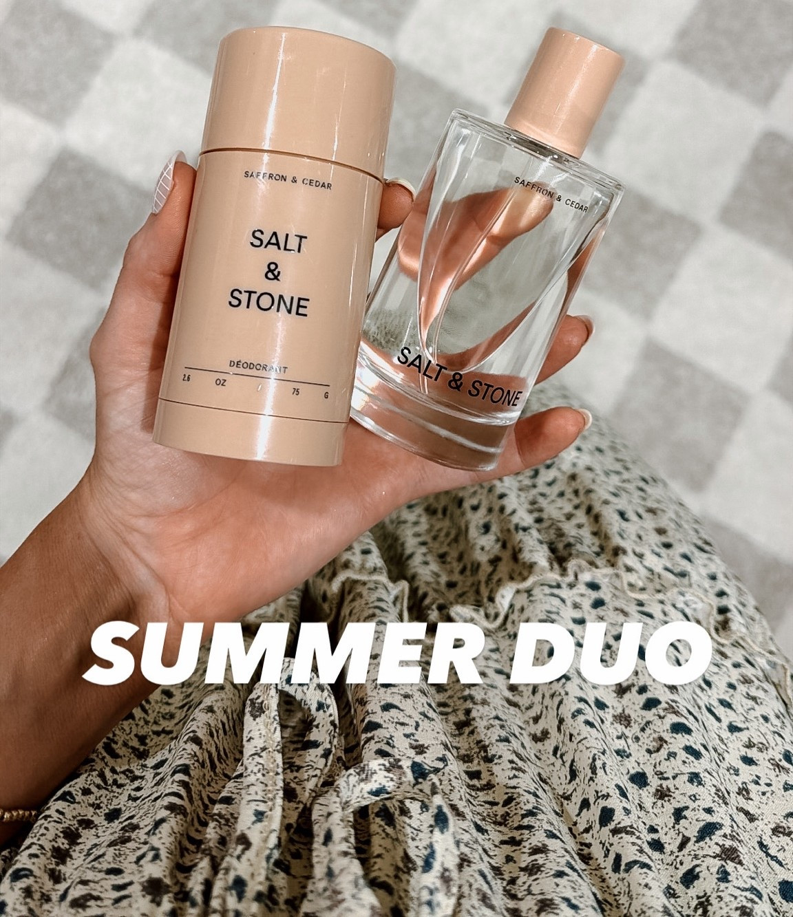 A summer scent you don’t want to miss out on! @Salt & Stone #saffronandcedar #saltandstone 

My current summer scent that gets all the compliments!

#LTKmomlife #LTKootd #LTKselfcare