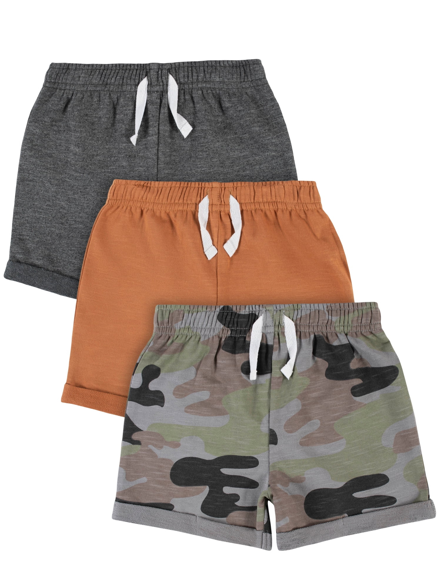 Modern Moments by Gerber Baby and Toddler Boy French Terry Shorts, 3-Pack, Sizes 12M-5T - Walmart... | Walmart (US)