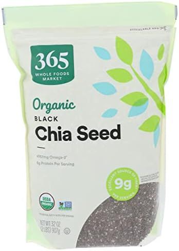 365 by Whole Foods Market, Chia Seed Black Organic, 32 Ounce | Amazon (US)