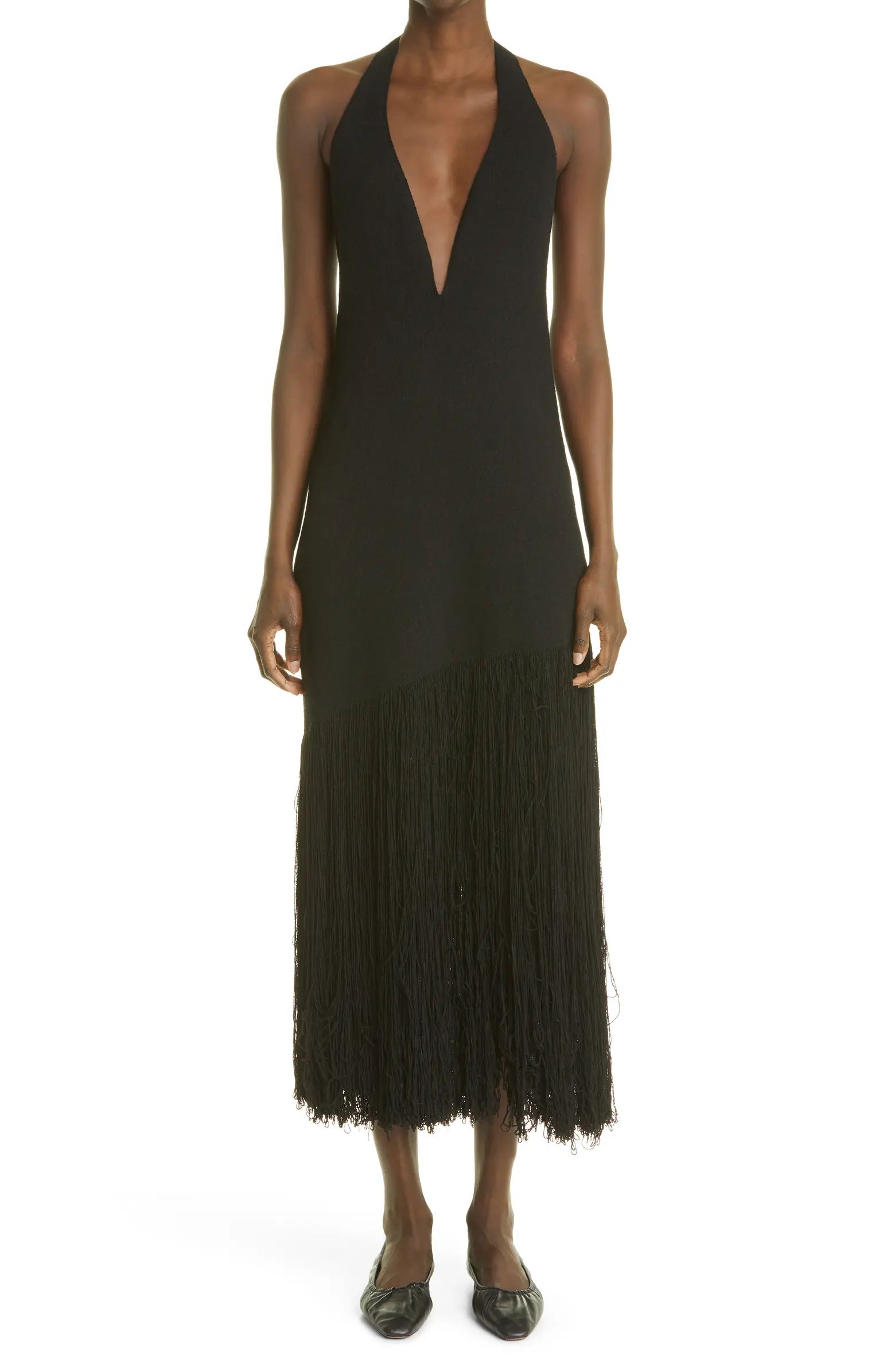 Proenza Schouler Fringe Hem Halter Dress | Nordstrom | Nordstrom