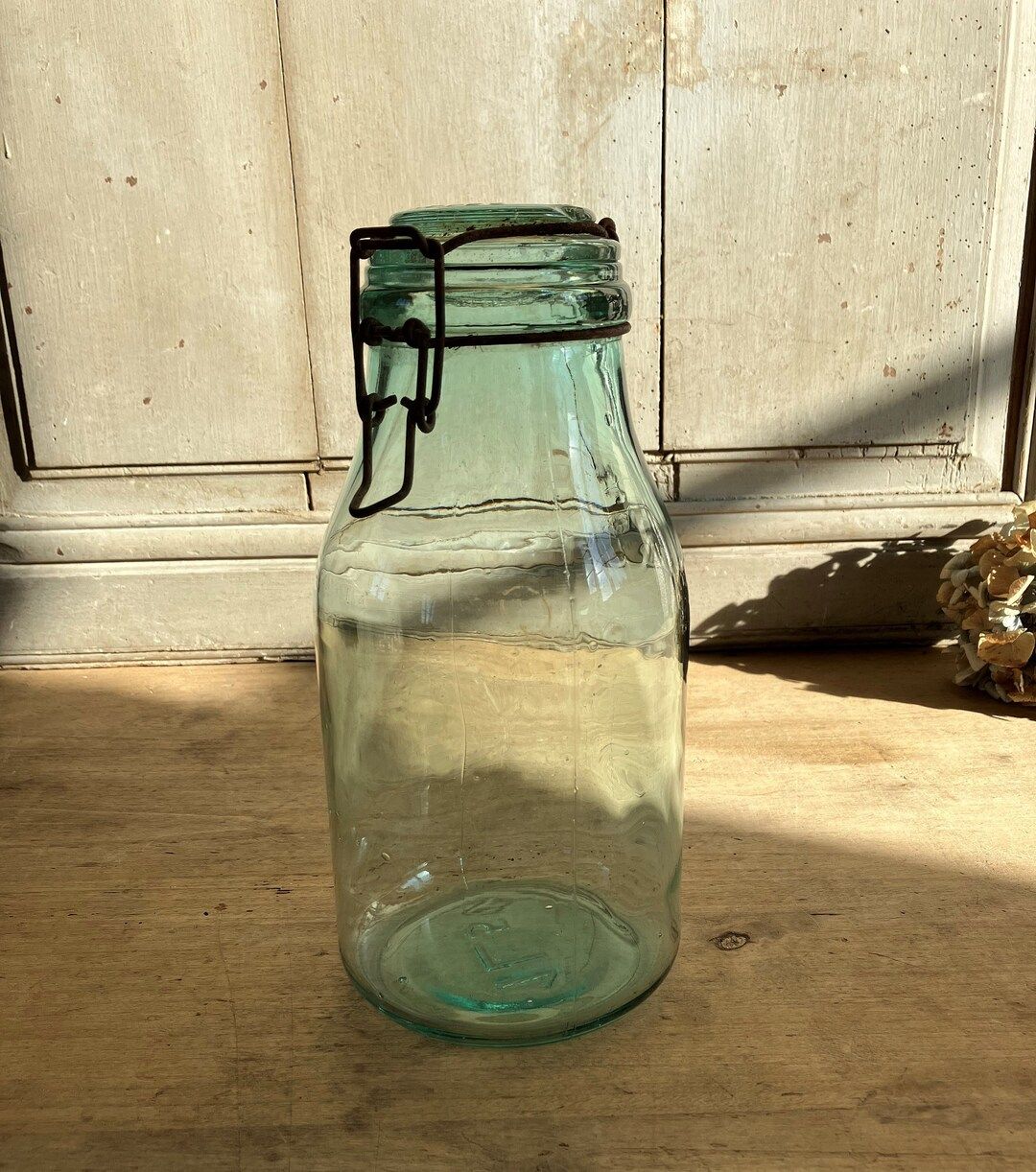 Vintage Canning Jar L'IDEALE Green Glass / Mason Jar / Country kitchen | Etsy (US)