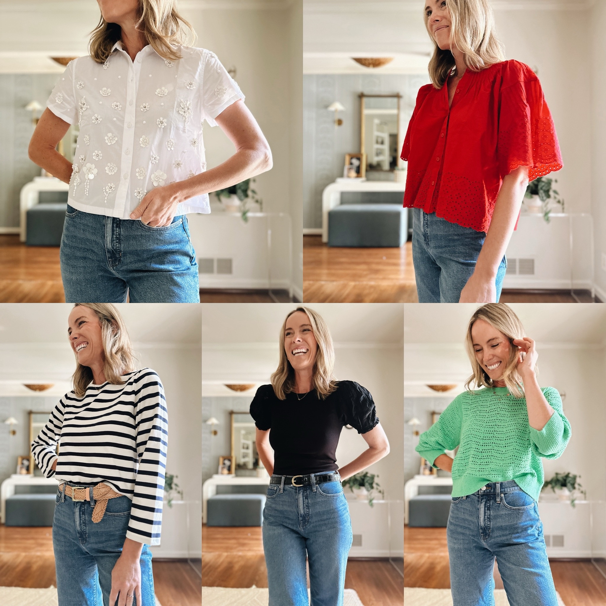 J.Crew tops that are on trend + easy to wear. All of these are size small! 

#LTKFindsUnder100 #LTKStyleTip