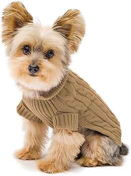 Camel Aran Dog Sweater Size #12 Medium | Amazon (US)