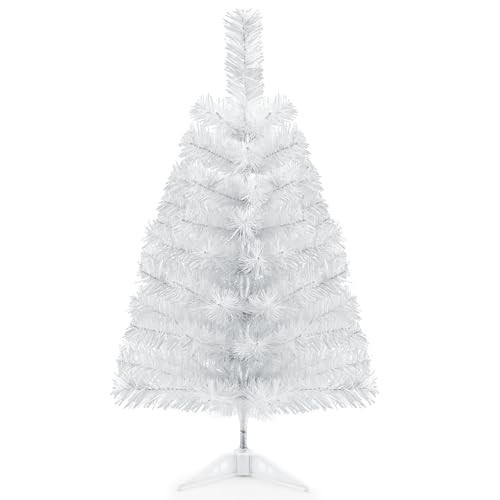 GlyinnHe 2Ft White Artificial Christmas Tree with Plastic Stand, Tabletop Christmas Tree for Indoor Outdoor Holiday Decoration | Amazon (US)