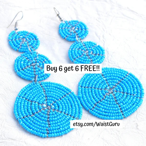 011 Statement Earrings African Earrings Masai Earring Women - Etsy | Etsy (US)