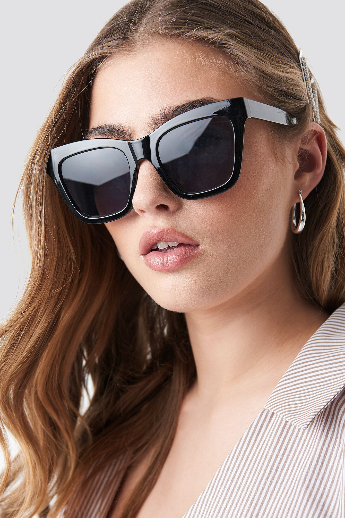 Square Shape Chunky Sunglasses Black | NA-KD Global