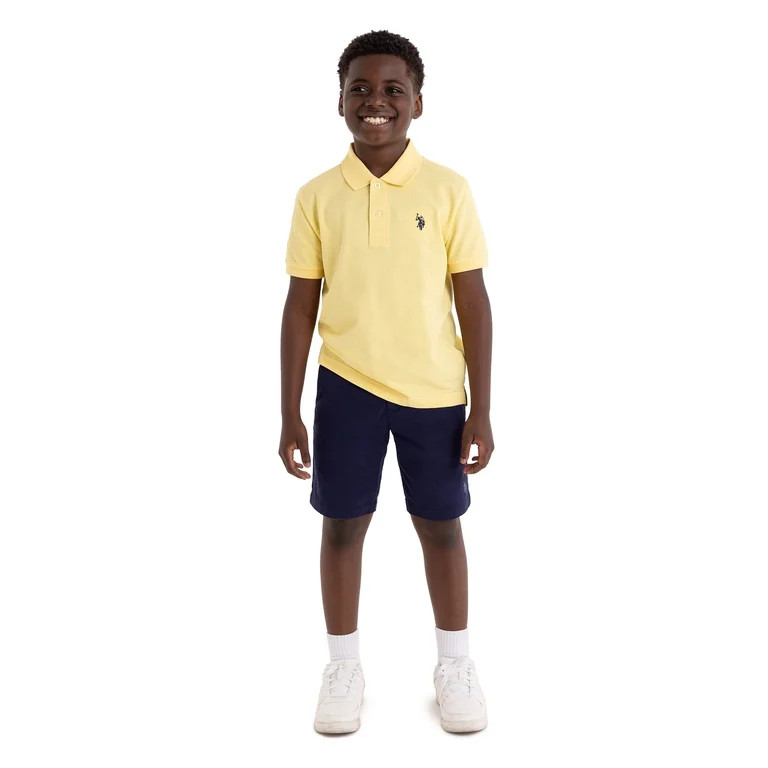 U.S. Polo Assn. Boys Short Sleeve Pique Polo Shirt, Sizes 4-18 | Walmart (US)