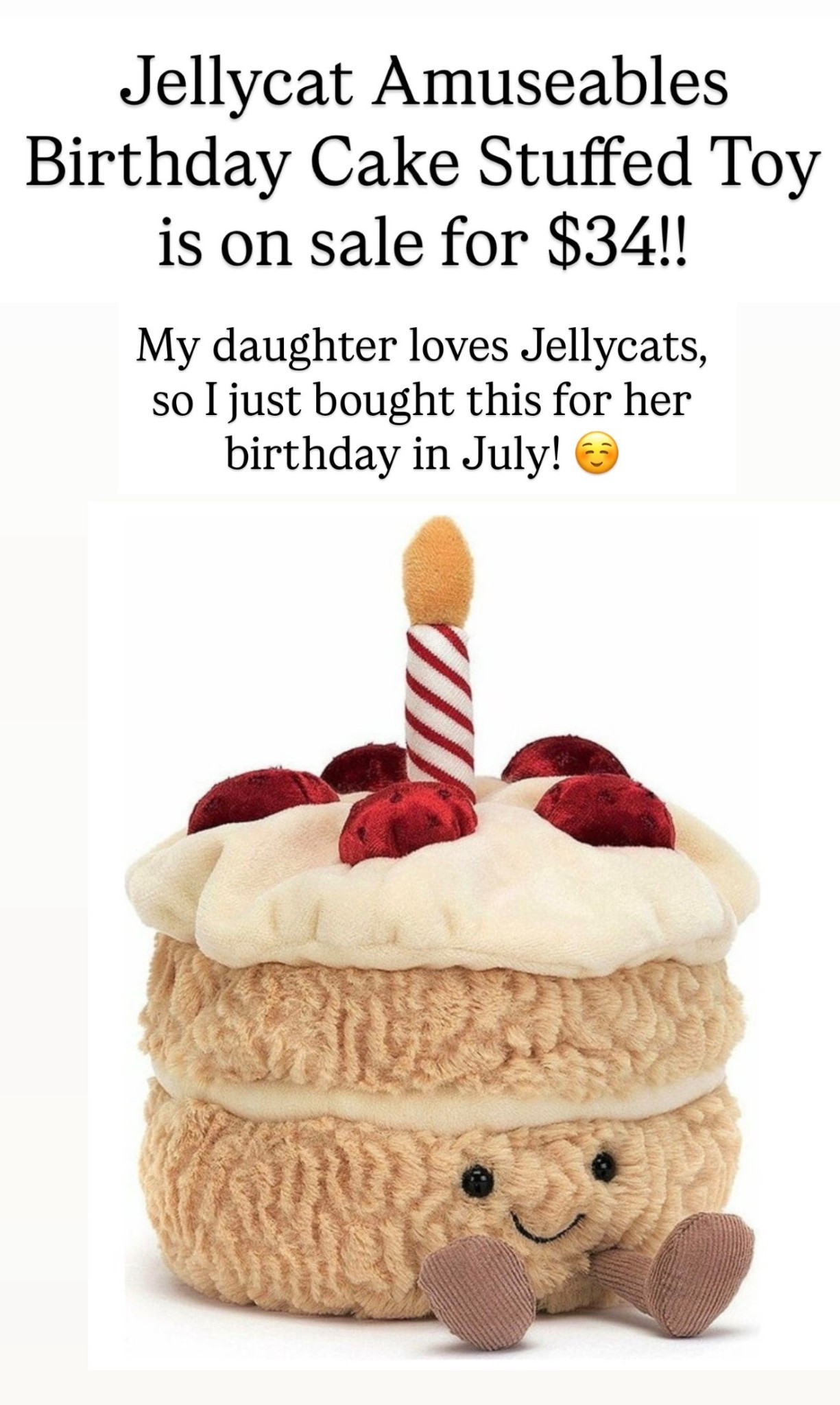 This Jellycat cake is on sale! Scoop up for an upcoming birthday!

#LTKSaleAlert #LTKKids