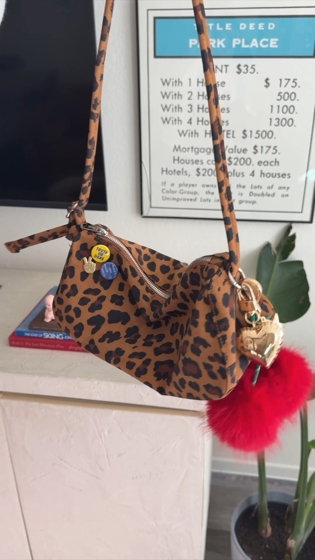 baggu leopard loaf bag
