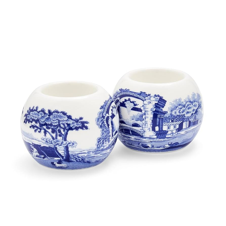 Spode Blue Italian Tealight Holders | Set of 2 Round Tealight Holders | Made of Fine Porcelain | ... | Amazon (US)