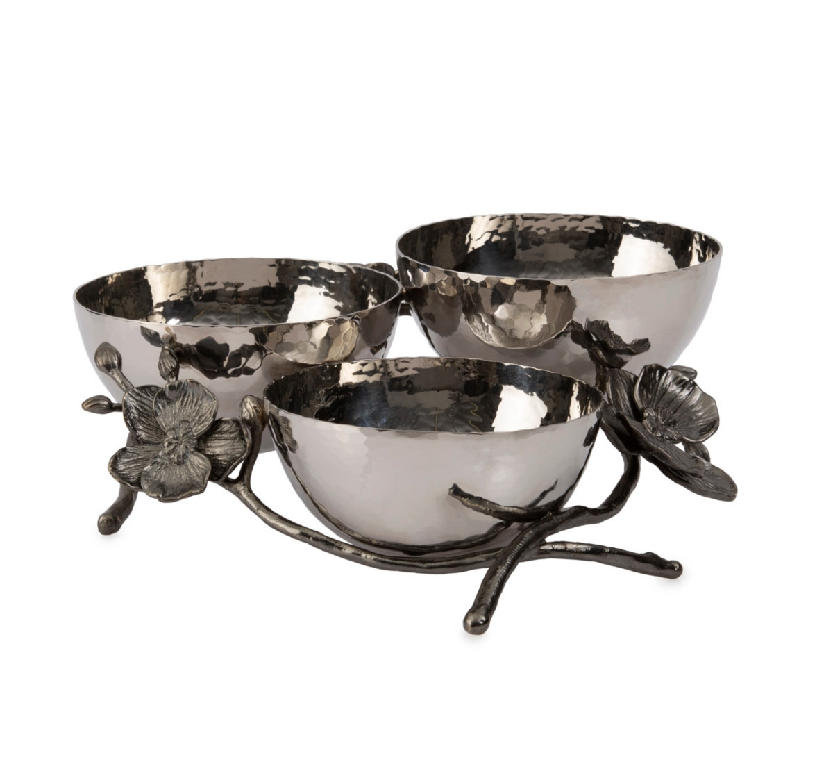 Michael Aram Black Orchid Triple Nut Dish - Silver | Macy's