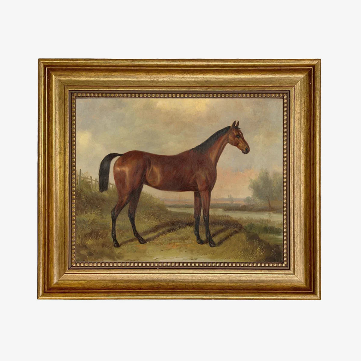 Horse Hunter Vintage Oil Painting | The Addison West