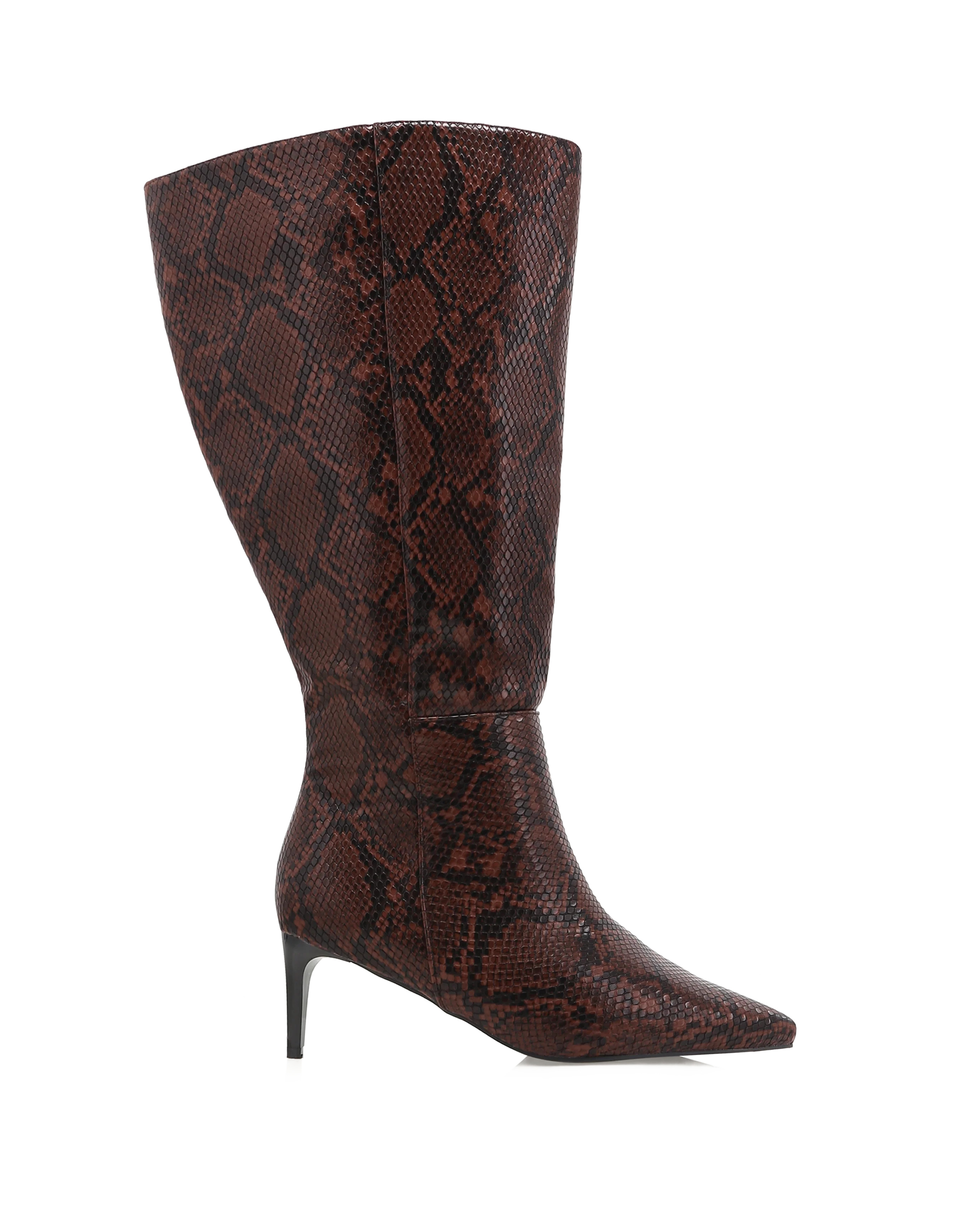 ROSELYN EXTENDED CURVE - CHOCOLATE SNAKE-Boots-BILLINI USA | Billini US