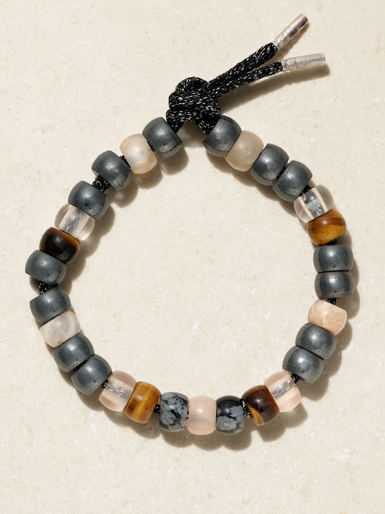 Carolina Bucci - + Judith Leiber Forte Beads 18-karat White Gold And Lurex Multi-stone Bracelet - One size | NET-A-PORTER (US)