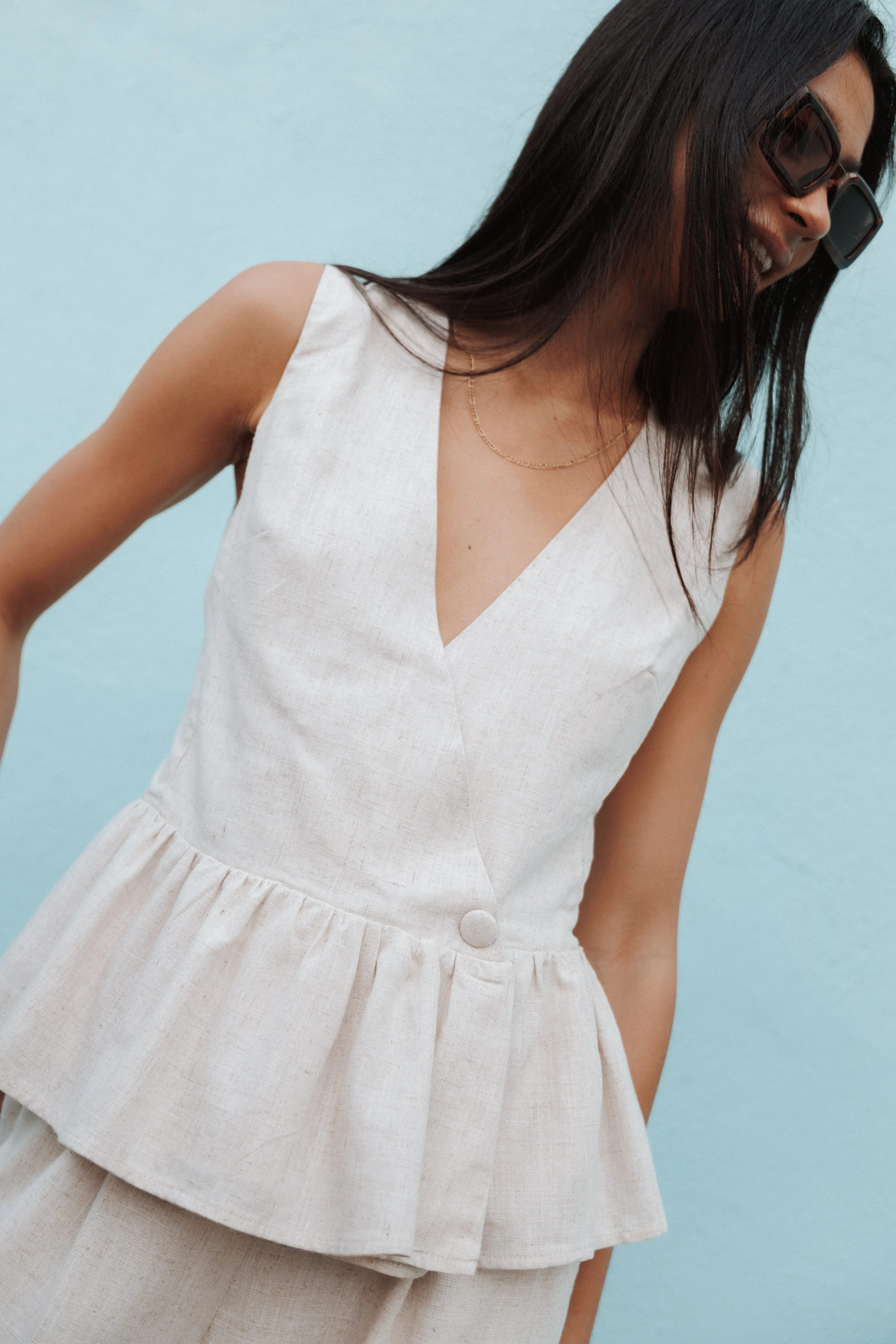 Vienna Vest Top - Oatmeal | Petal & Pup (AU)