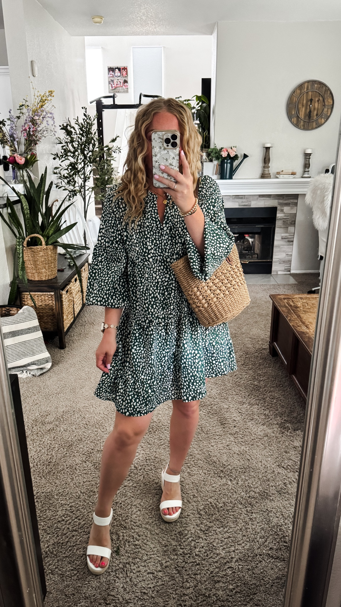 Lightweight summer dress with white wedge espadrille heels and straw tote bag






Amazon outfits every outfit inspo, outfit ideas, casual outfits amazon, amazon outfits every day, spring outfits 2026, summer outfits, Mother’s Day dress, Mother’s Day outfit, summer dress, 

#LTKootd #LTKPetite #LTKSaleAlert