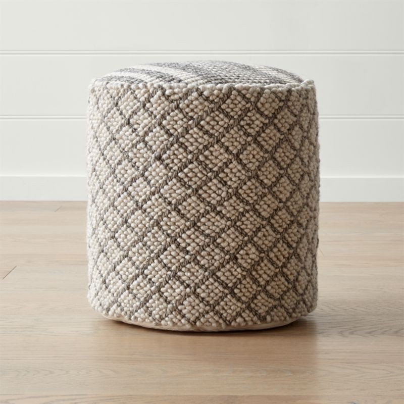 Prado 20" Round Pouf | Crate & Barrel