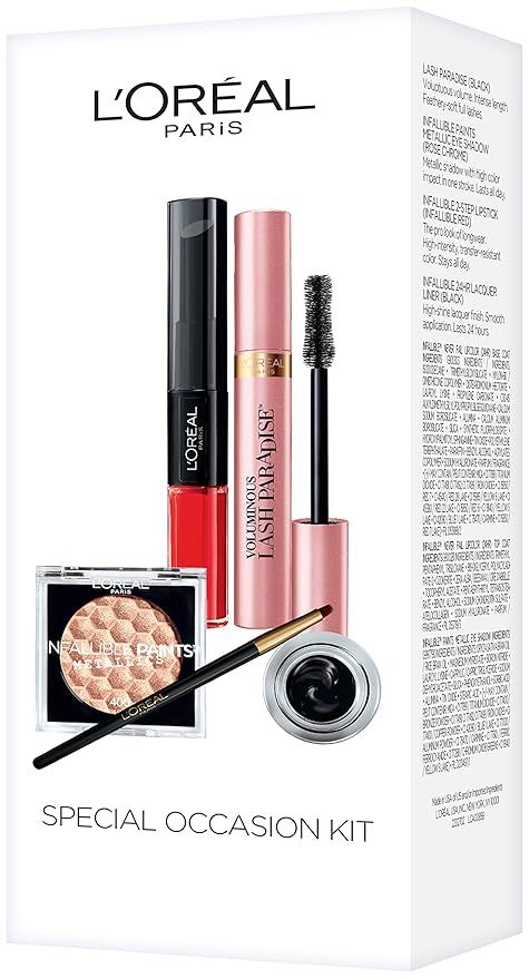 L'Oreal Paris Makeup, Lash Paradise Mascara, Infallible Paints Metallic Eye Shadow, Infallible La... | Amazon (US)