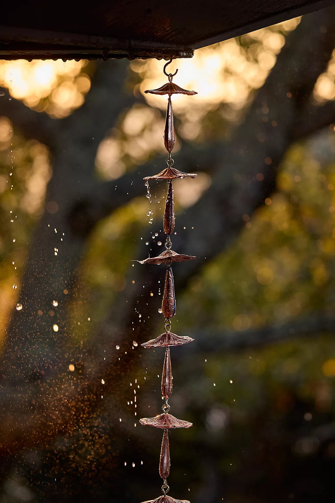 Mushroom Copper + Brass Rain Chain | Anthropologie (US)