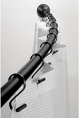 iDesign Curved Metal Shower Curtain Rod, Adjustable Customizable Curtain Rod for Bathtub, Stall, ... | Amazon (US)