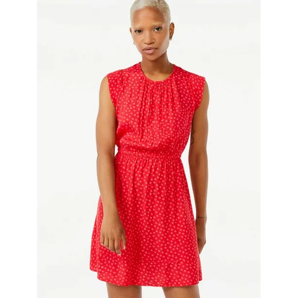 Free Assembly Women's Flutter Sleeve Mini Dress | Walmart (US)