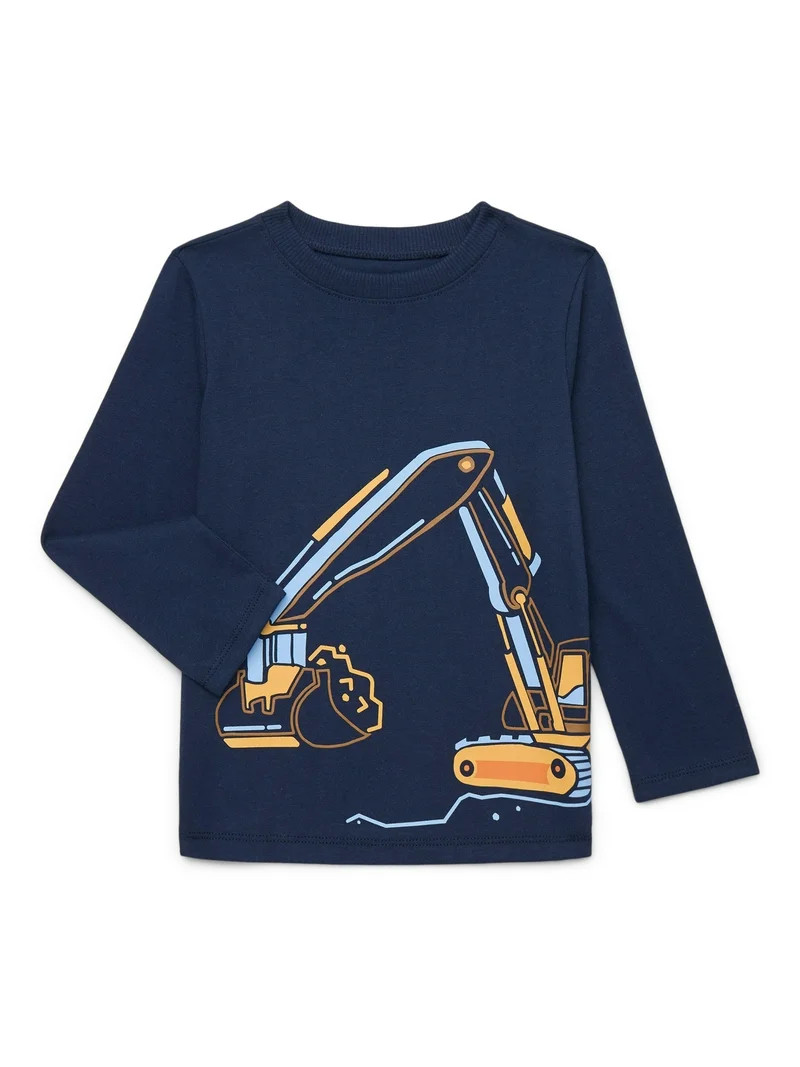 Garanimals Toddler Boys Graphic Tee with Long Sleeves, Sizes 18M-5T | Walmart (US)