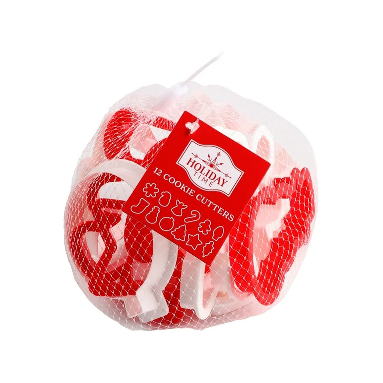 Plastic Christmas Cookie Cutter Set, 12 Count, by Holiday Time | Walmart (US)