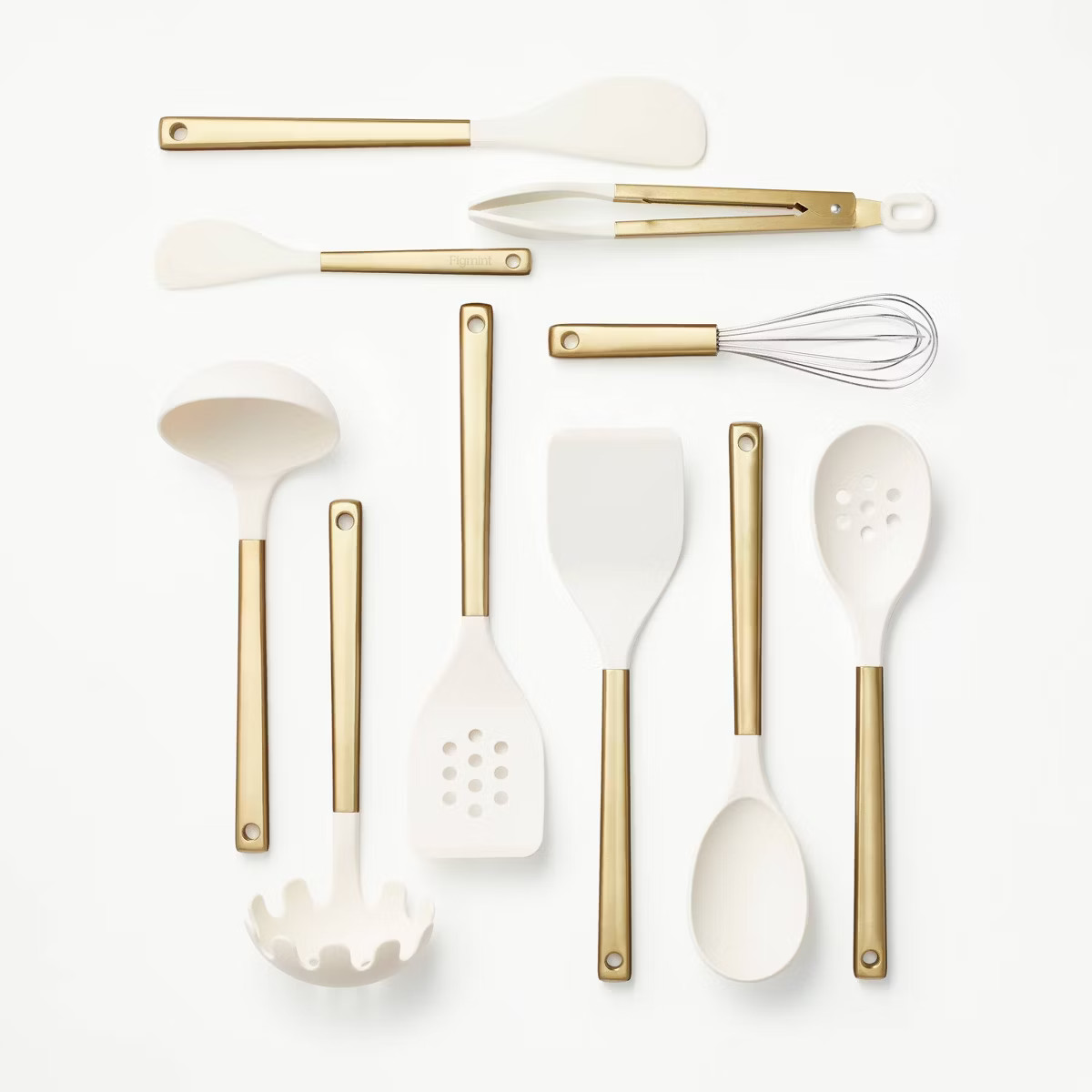 10pc Stainless Steel/Nylon Kitchen Utensil Set Champagne - Figmint™ | Target
