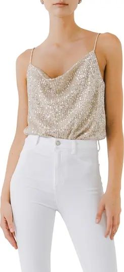 Endless Rose Sequins Cowl Neck Camisole | Nordstrom | Nordstrom