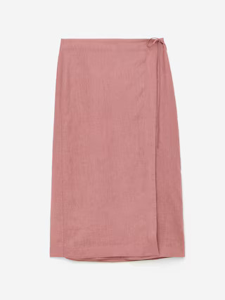 Linen Wrap Skirt – Dusty Pink – Women – ARKET GB | Arket UK