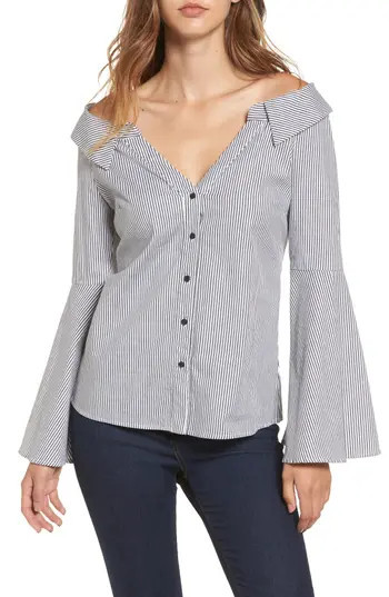 Women's Socialite Stripe Portrait Neck Top | Nordstrom