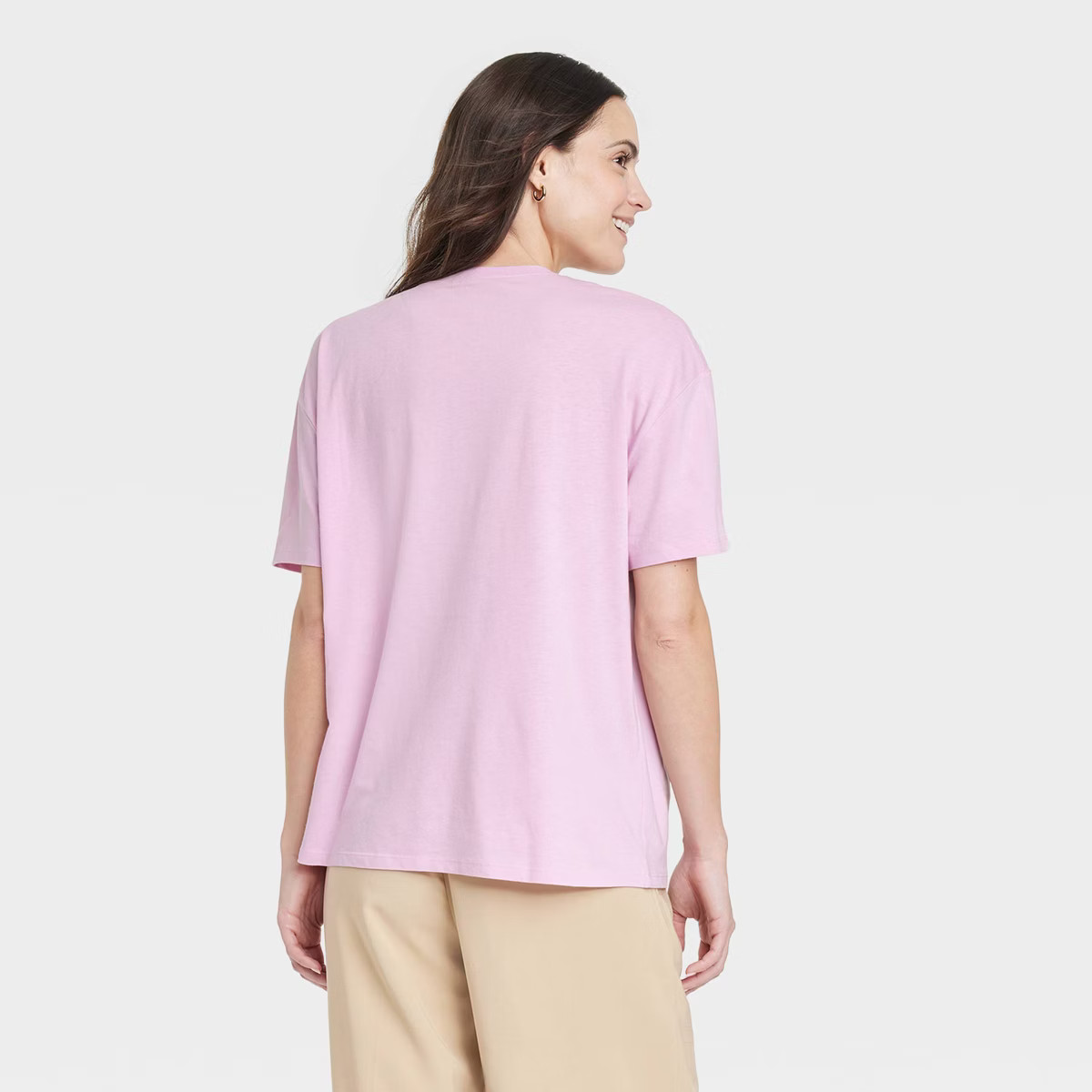 Women's Grateful Mushroom Oversized Short Sleeve Graphic T-Shirt - Pink | Target