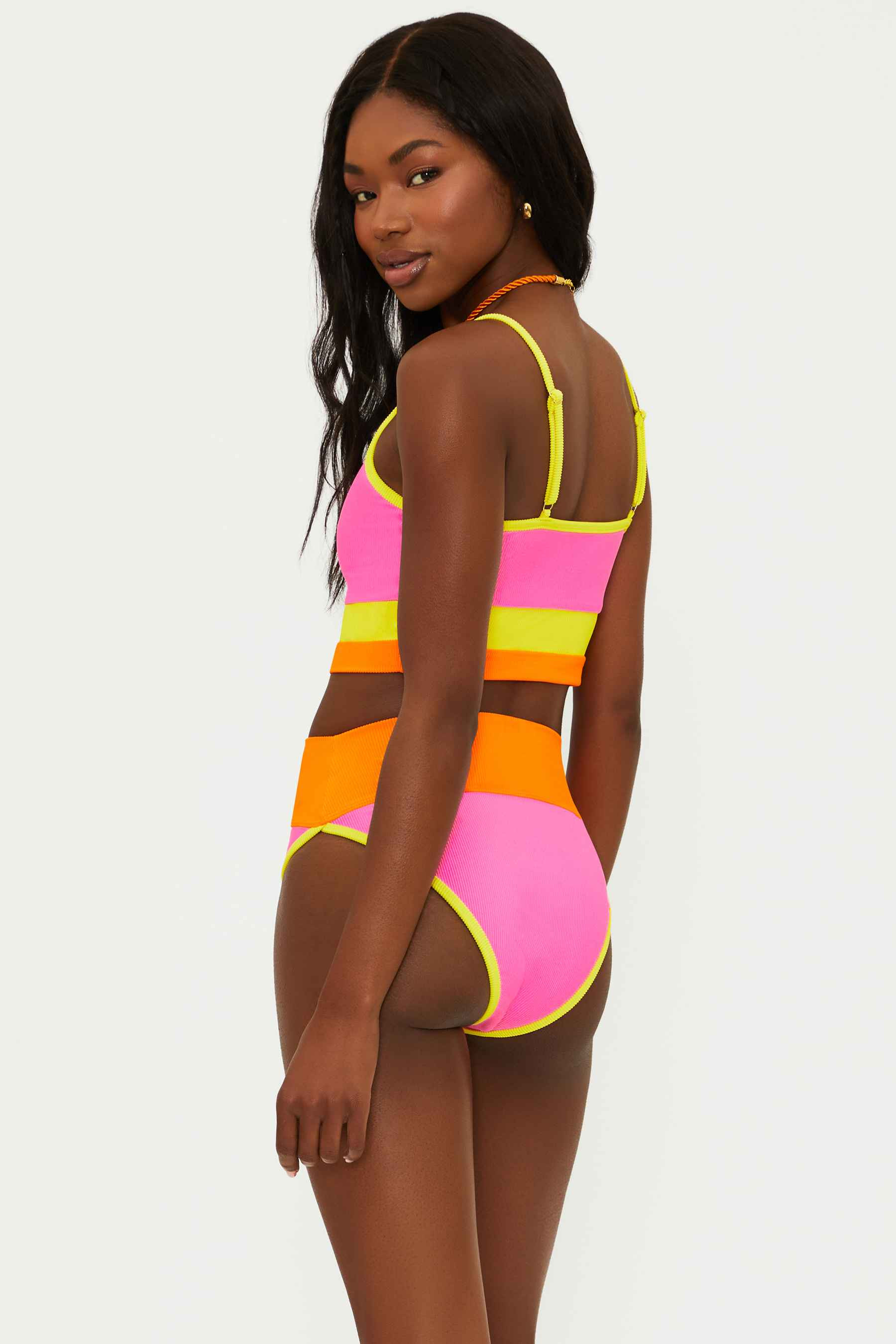 Emmy Bottom Soleil Colorblock | High Waisted Bikini | Beach Riot | Beach Riot
